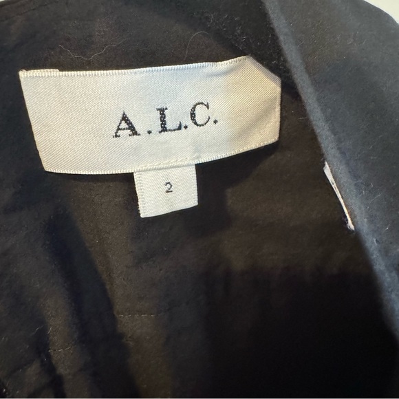 A.L.C. Alexandria Cut-Out Poplin Black Midi Dress | Size 2 - Picture 6 of 8